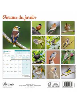 CALENDRIER OISEAUX DU JARDIN 2025