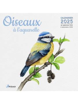 CALENDRIER OISEAUX A L'AQUARELLE 2025