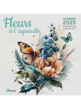 CALENDRIER FLEURS A L'AQUARELLE 2025