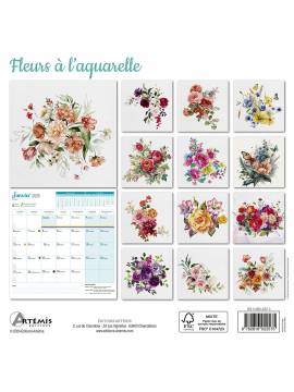 CALENDRIER FLEURS A L'AQUARELLE 2025